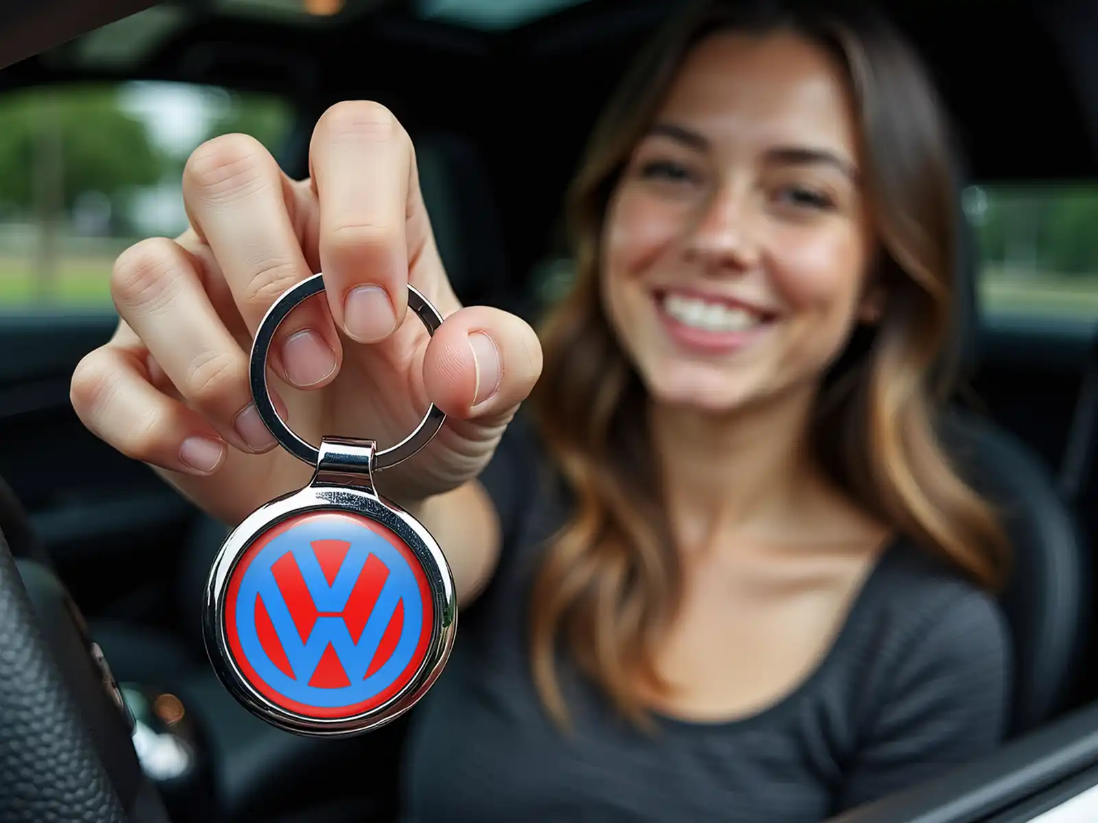 VW Classy Key Chain Glossy Metal Alloy Style